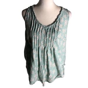Market & Spruce floral sleeveless summer top Sz Medium